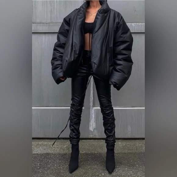 Yeezy X GAP YZY Kayne West Black Round Jacket